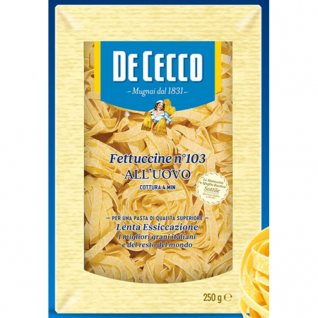 De Cecco Fettuccine all'Uovo n°103 gr.250