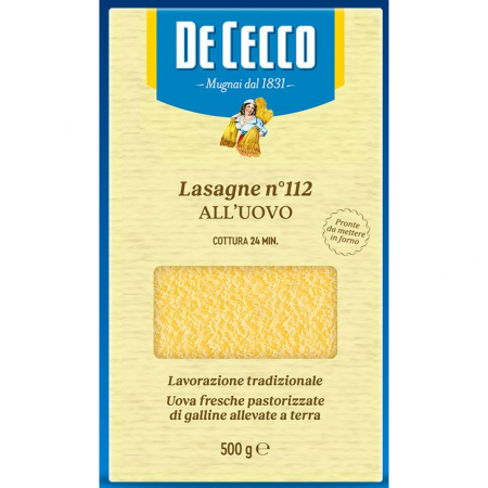De Cecco Lasagne all'Uovo n°112 Gr.500
