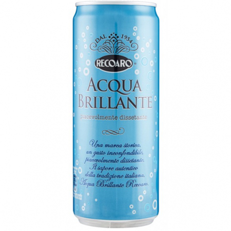 Acqua Brillante Recoaro 0,33 Lattina Sleek