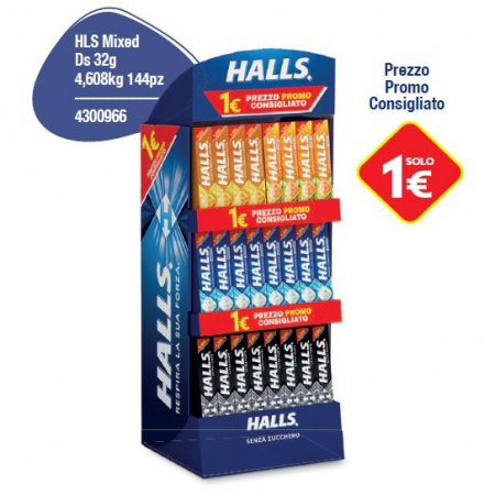 Halls Espositore Autunno 2026 Candy 144 pz (prodotto invernale)