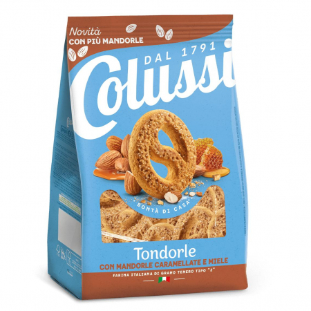 Colussi Frollini  Tondorle con Mandorle Caramellate e Miele Gr.500