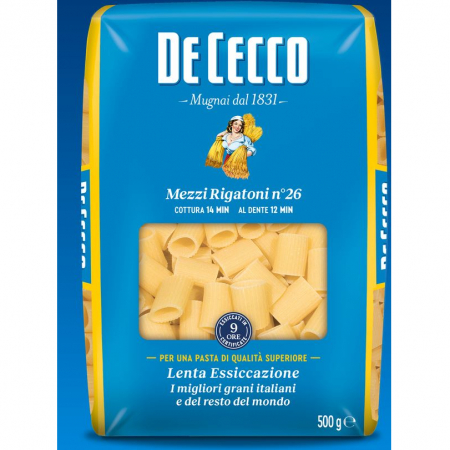 De Cecco Mezzi Rigatoni n°26 gr.500