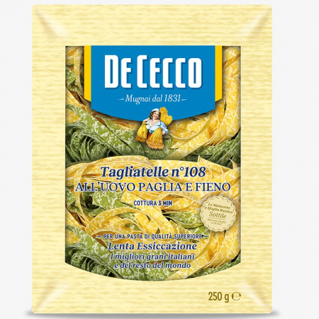 De Cecco Tagliatelle all'Uovo Paglia e Fieno n°108 gr.250